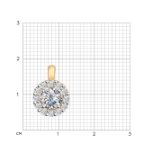 Подвеска из серебра с позолотой и Swarovski Zirconia