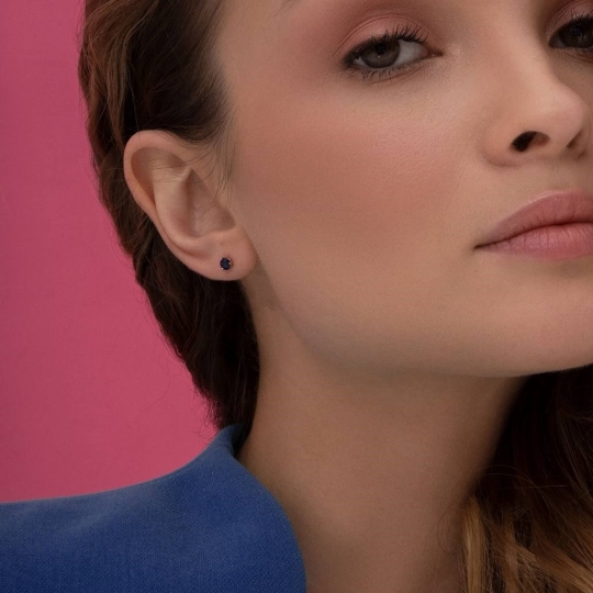 Серьги из золота с сапфирами