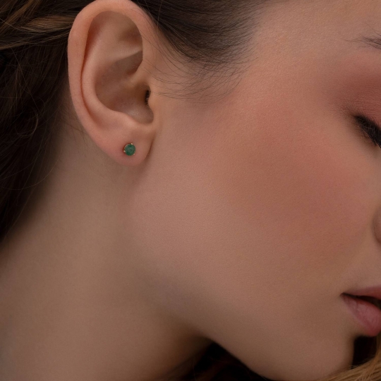 Серьги из золота с фианитами