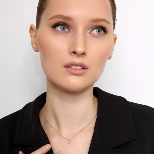 Серьги из золота с бриллиантами 0,8 ct 