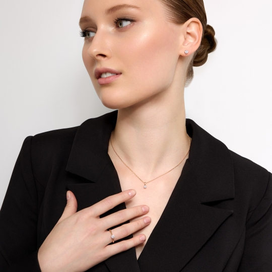 Серьги из золота с бриллиантами 0,8 ct 