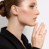 Серьги из золота с бриллиантами 0,8 ct 