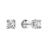 Серьги из белого золота с бриллиантами 1,0 ct