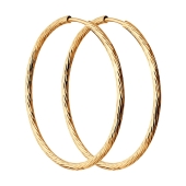 Серьги-конго из серебра с позолотой