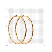 Серьги-конго из серебра с позолотой