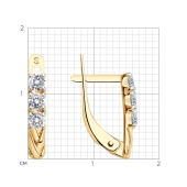 Серьги из золота с фианитами 