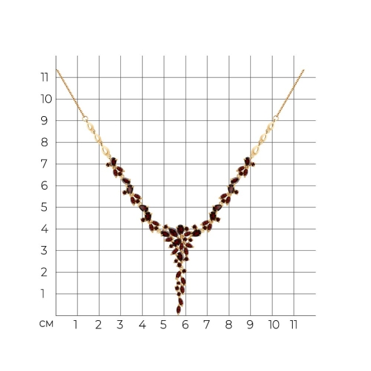 Колье из золота с гранатами