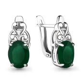 Серьги из серебра с агатами