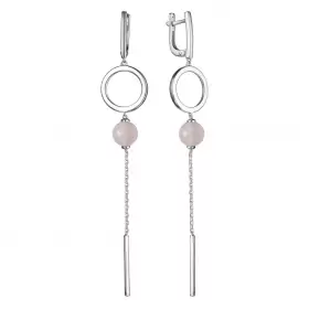 Серьги из серебра с кварцами