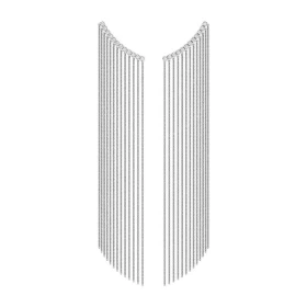 Серьги-эльфы из серебра с фианитами