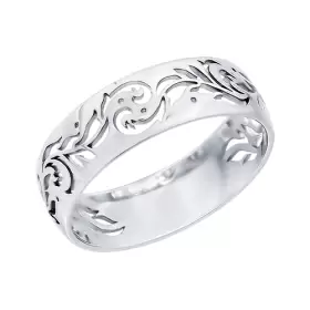 Обручальное кольцо из серебра