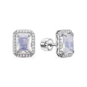Серьги из серебра с фианитами