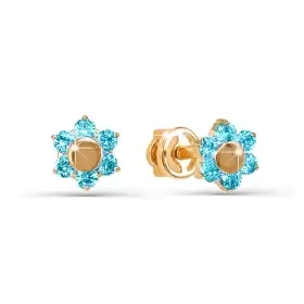 Серьги из золота с фианитами
