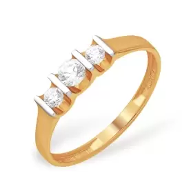Кольцо из золота со Swarovski Zirconia