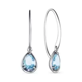 Серьги из серебра с топазами