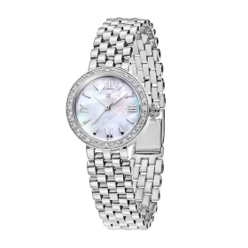 Серебряные женские часы с бриллиантами