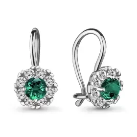 Серьги из серебра с фианитами