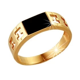 Кольцо из золота с ониксом
