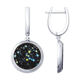 Серьги из серебра с кристаллами Swarovski