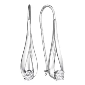 Серьги из серебра с фианитами