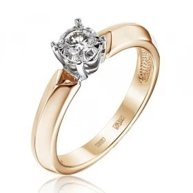 Кольцо из золота с бриллиантом 