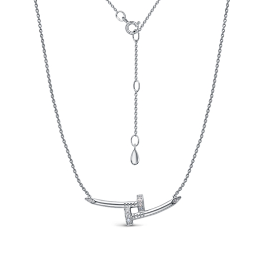 Колье из серебра «Влюбленные» с чёрной эмалью Колье из серебра «Влюбленные» с чёрной эмалью