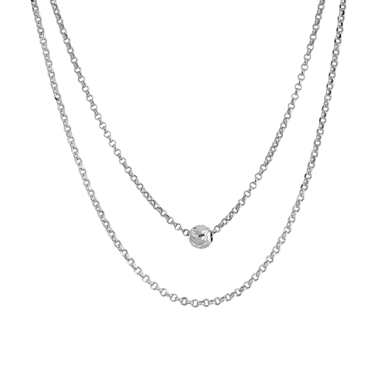 Колье из серебра «Влюбленные» с чёрной эмалью Колье из серебра «Влюбленные» с чёрной эмалью