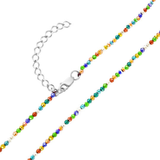 Колье из серебра «Влюбленные» с чёрной эмалью Колье из серебра «Влюбленные» с чёрной эмалью