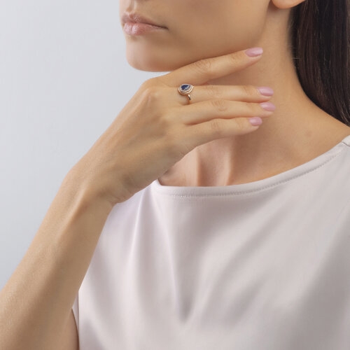 Серьги-трансформеры из золота с бриллиантами и сапфирами Серьги-трансформеры из золота с бриллиантами и сапфирами