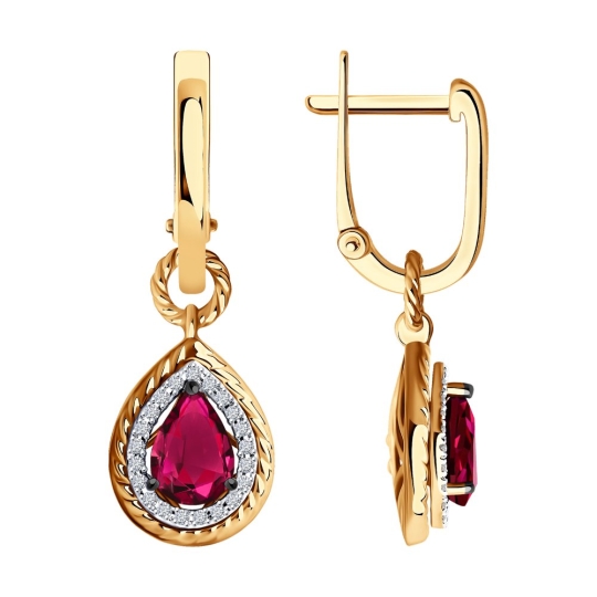 Серьги-трансформеры из золота с бриллиантами и сапфирами Серьги-трансформеры из золота с бриллиантами и сапфирами