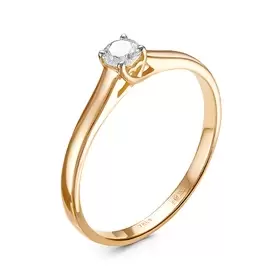 Кольцо из золота с бриллиантом 0,152 ct